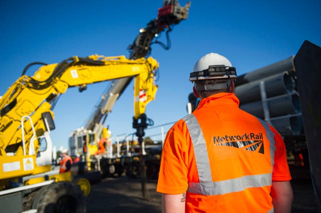 <p>Work in progress: A Network Rail engineer</p>